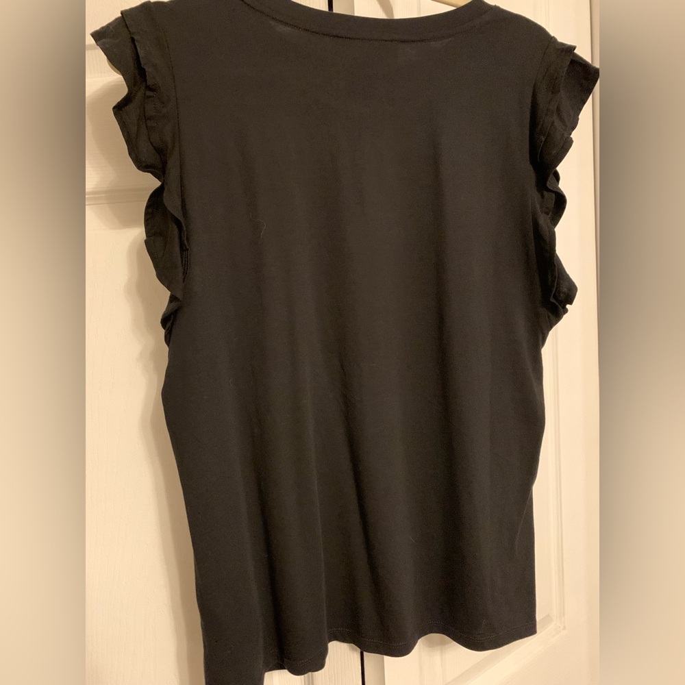 MICHAEL MICHAEL KORS Sleeveless Tee With Ruffles, Medium, Good Condition - Picture 6 of 9